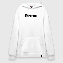 Толстовка-худи оверсайз Detroit Michigan - USA, цвет: белый