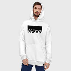 Толстовка-худи оверсайз Japan, цвет: белый — фото 2