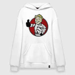 Толстовка-худи оверсайз Vault storm trooper, цвет: белый
