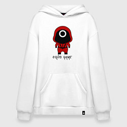 Толстовка-худи оверсайз Boy squid game, цвет: белый