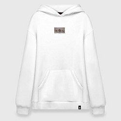 Толстовка-худи оверсайз Пошлая моле мем, цвет: белый