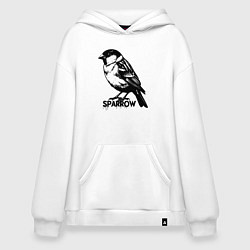 Худи оверсайз Графический воробей