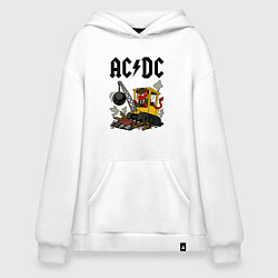 Толстовка-худи оверсайз ACDC Ballbreaker World Tour, цвет: белый