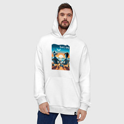 Толстовка-худи оверсайз Bender with girlfriend - beach story, цвет: белый — фото 2