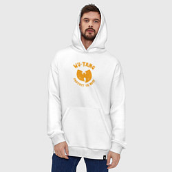 Толстовка-худи оверсайз Wu-Tang protect ya neck, цвет: белый — фото 2