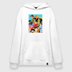 Толстовка-худи оверсайз Sailor Moon car, цвет: белый