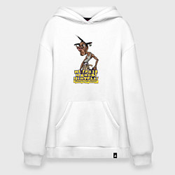 Толстовка-худи оверсайз Dont be a menace to south central - Loc Dog, цвет: белый