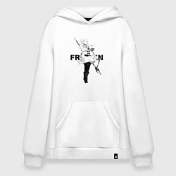 Толстовка-худи оверсайз Frieren - эльфийка, цвет: белый