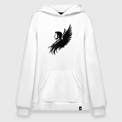 Толстовка-худи оверсайз Фредди Меркьюри с ангельскими крыльями, цвет: белый