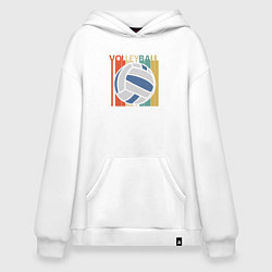 Толстовка-худи оверсайз Volleyball colors, цвет: белый