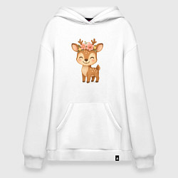 Худи оверсайз Милый олененок с венком