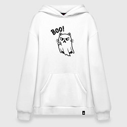 Худи оверсайз Сердитый котик призрак
