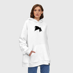 Толстовка-худи оверсайз Batman fight, цвет: белый — фото 2