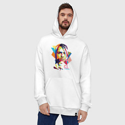 Толстовка-худи оверсайз Kurt Cobain: Colors, цвет: белый — фото 2