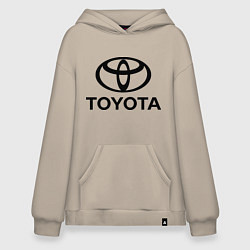 Толстовка-худи оверсайз Toyota Logo, цвет: миндальный