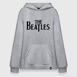 Толстовка-худи оверсайз The Beatles, цвет: меланж