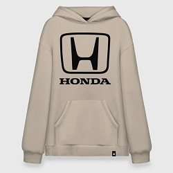 Толстовка-худи оверсайз Honda logo, цвет: миндальный