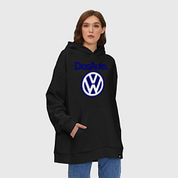 Толстовка-худи оверсайз Volkswagen Das Auto, цвет: черный — фото 2