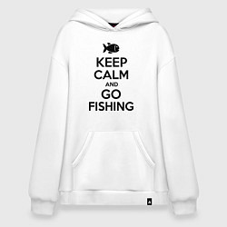 Худи оверсайз Keep Calm & Go fishing