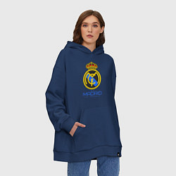 Толстовка-худи оверсайз Real Madrid, цвет: тёмно-синий — фото 2