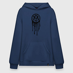 Толстовка-худи оверсайз Volkswagen, цвет: тёмно-синий