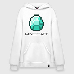 Толстовка-худи оверсайз Minecraft Diamond, цвет: белый