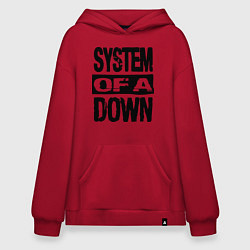 Толстовка-худи оверсайз System Of A Down, цвет: красный