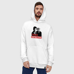 Толстовка-худи оверсайз True Detective, цвет: белый — фото 2