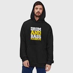 Толстовка-худи оверсайз DRUM AND BASS MASSIVE, цвет: черный — фото 2