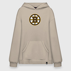 Толстовка-худи оверсайз Boston Bruins, цвет: миндальный