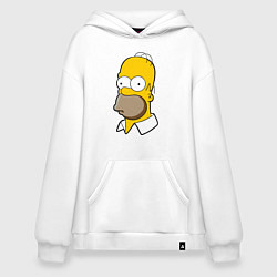 Толстовка-худи оверсайз Sad Homer, цвет: белый