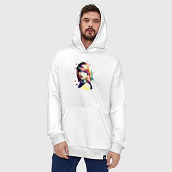 Толстовка-худи оверсайз Taylor Swift Art, цвет: белый — фото 2