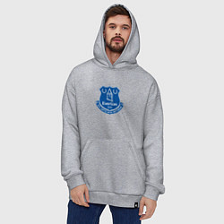 Толстовка-худи оверсайз Эвертон logo - nil satis nisi optimum, цвет: меланж — фото 2