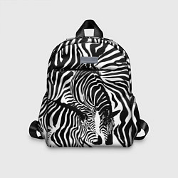Детский рюкзак Полосатая зебра, цвет: 3D-принт