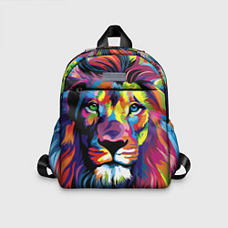 Детский рюкзак Красочный лев, цвет: 3D-принт