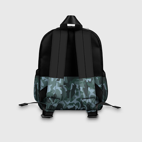 Детский рюкзак Камуфляж: черный/синий / 3D-принт – фото 2