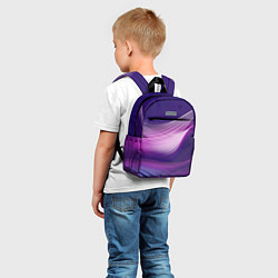 Детский рюкзак Фиолетовые Волны, цвет: 3D-принт — фото 2