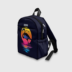 Детский рюкзак Фламинго – дитя заката, цвет: 3D-принт — фото 2