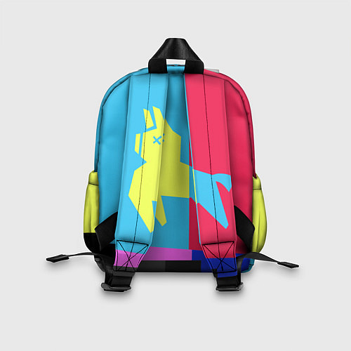 Детский рюкзак Цветная Лама / 3D-принт – фото 2