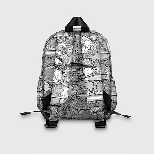 Детский рюкзак Рыбы графика / 3D-принт – фото 2