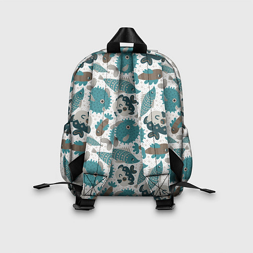 Детский рюкзак Экзотическая рыба морей / 3D-принт – фото 2