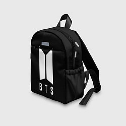 Детский рюкзак BTS лого белое, цвет: 3D-принт — фото 2
