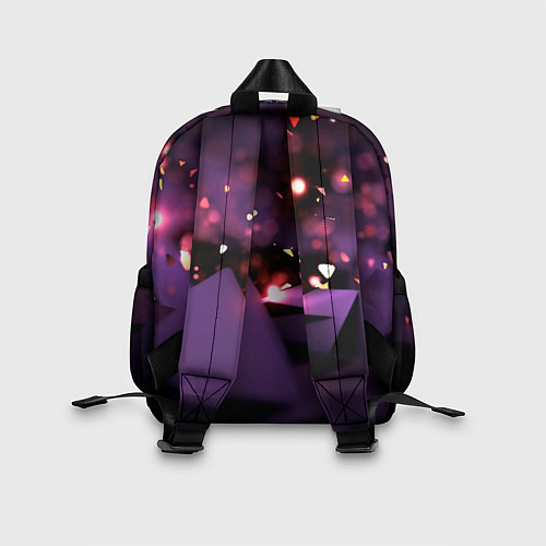 Детский рюкзак Фиолетовая абстракция с блестками / 3D-принт – фото 2