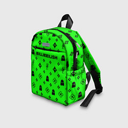 Детский рюкзак Billie Eilish: Green Pattern, цвет: 3D-принт — фото 2