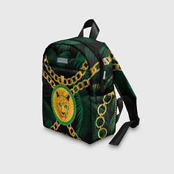 Детский рюкзак Золотой леопард и цепь, цвет: 3D-принт — фото 2