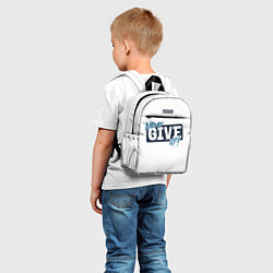 Детский рюкзак Never give up белый, цвет: 3D-принт — фото 2
