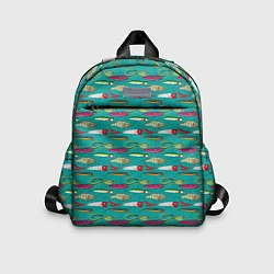 Детский рюкзак Рыбацкие блесна, цвет: 3D-принт