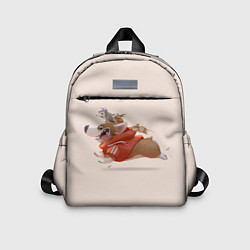 Детский рюкзак КОРГИ И МЫШАТА, цвет: 3D-принт
