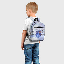 Детский рюкзак ТАРДИС В СНЕГУ, цвет: 3D-принт — фото 2