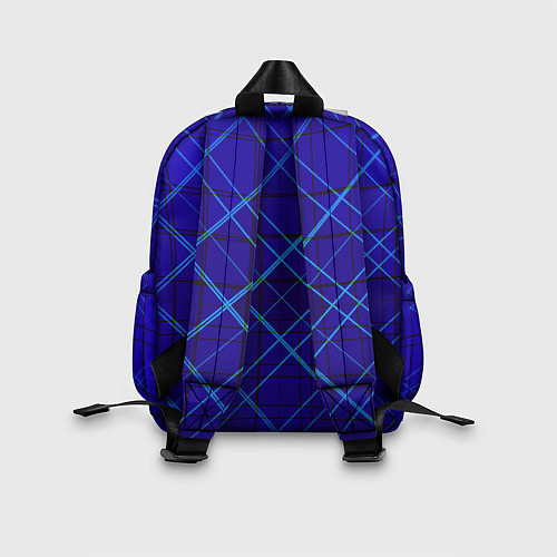Детский рюкзак Сине-черная геометрия 3D / 3D-принт – фото 2